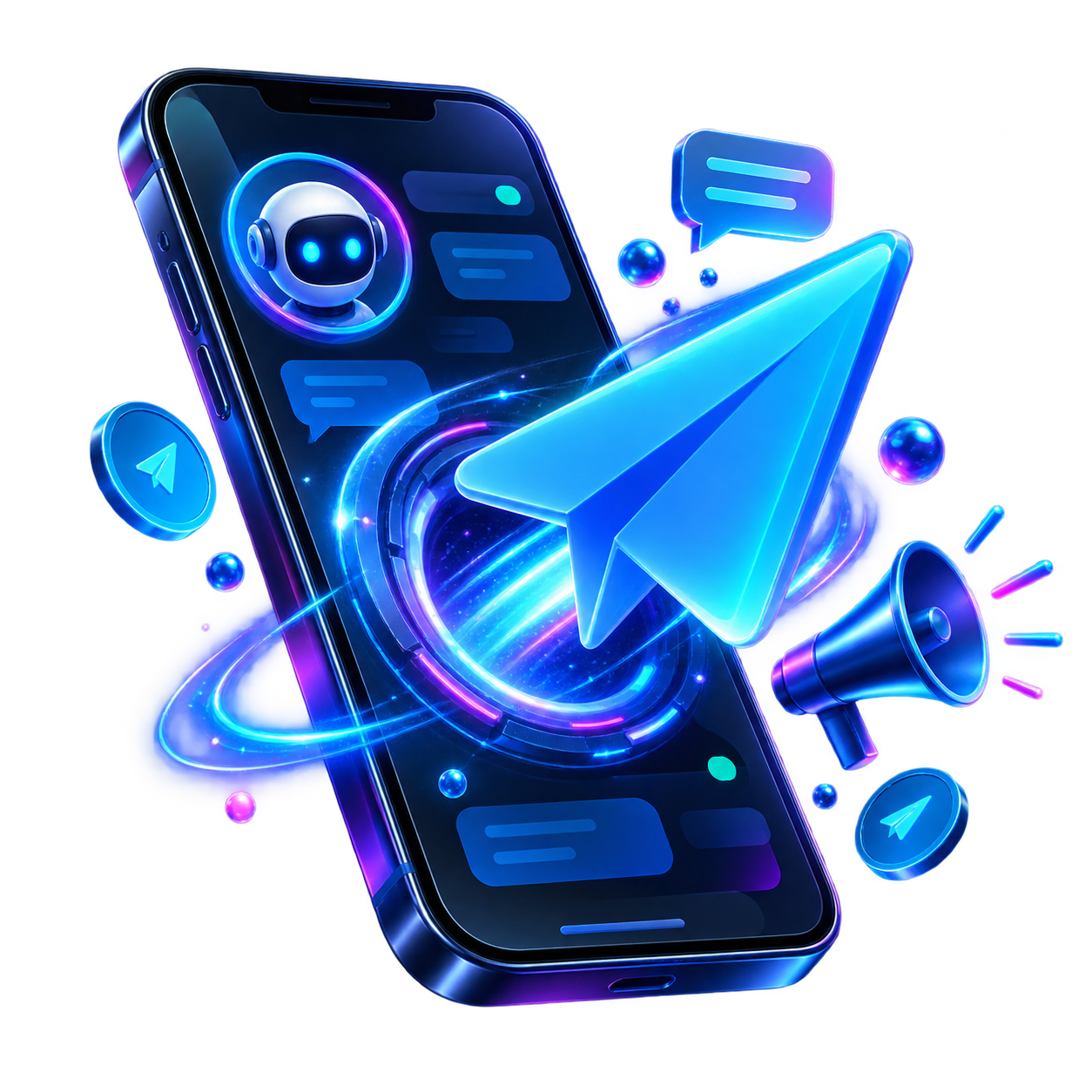 Смартфон с Telegram-ботом PuntoAds